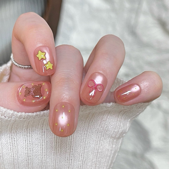 Premium ozean-inspirierte Press-On Nagelerweiterungen Karnz