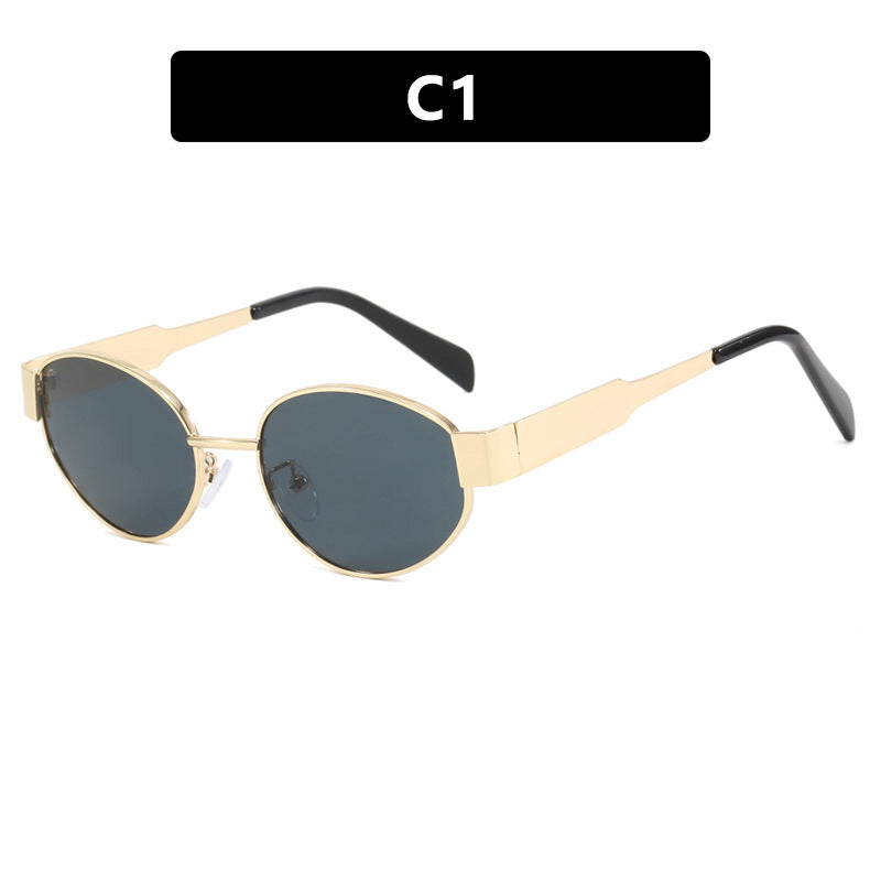 Damen modische Sonnenbrille mit innovativem Geometrie-Design Karnz