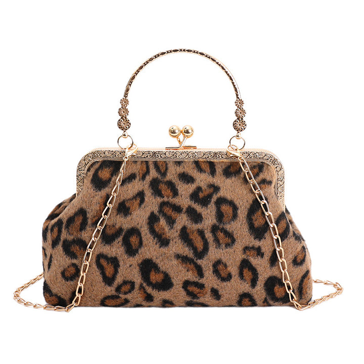WoElegant Leopardenmuster Abendhandtasche Karnz