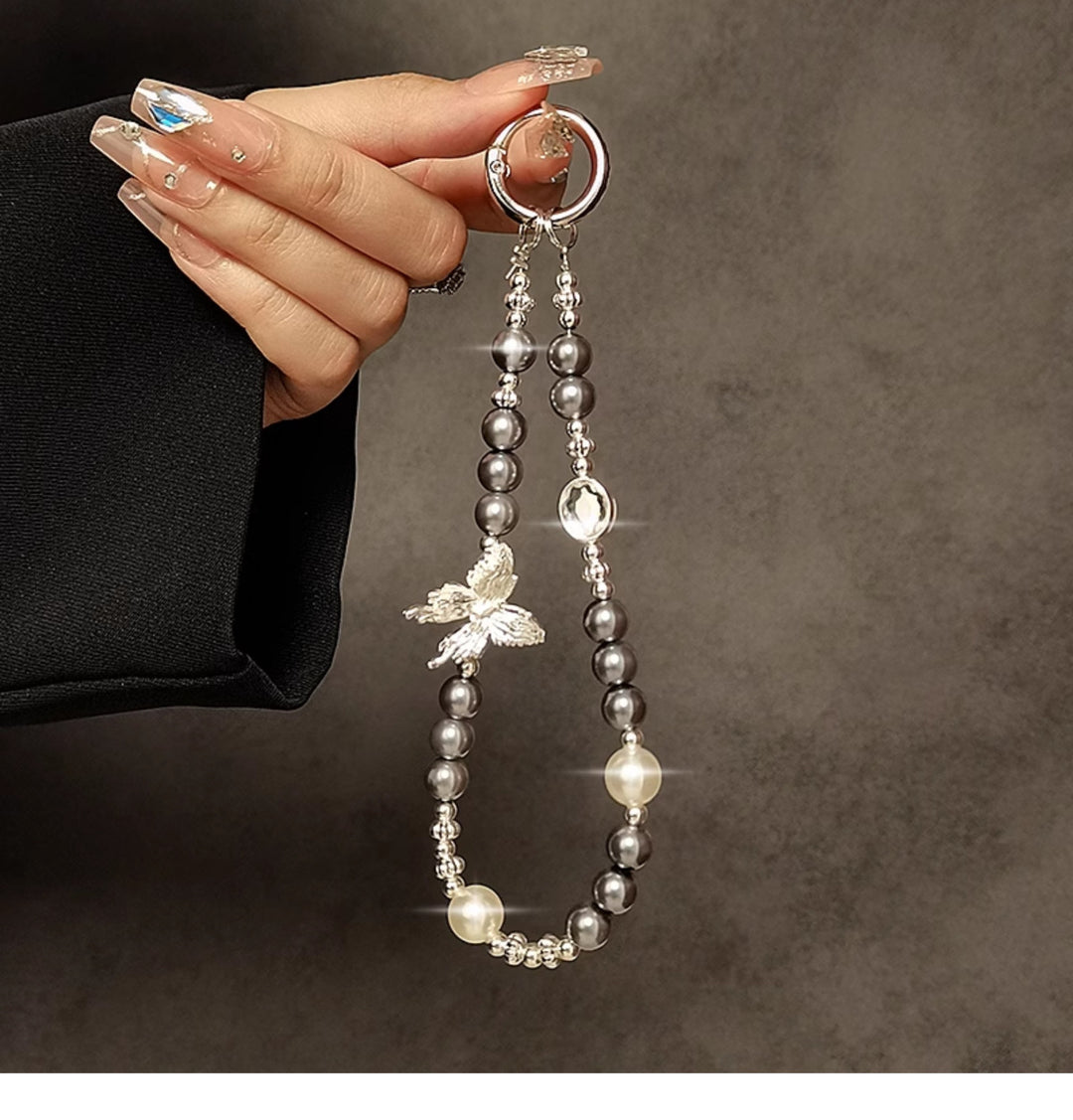 Eleganter Charm Perlen Schlüsselanhänger Karnz