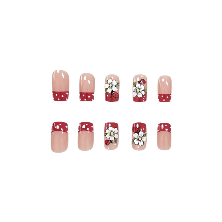 Niedliche Blumennagelkunst-Verstärkungen Karnz