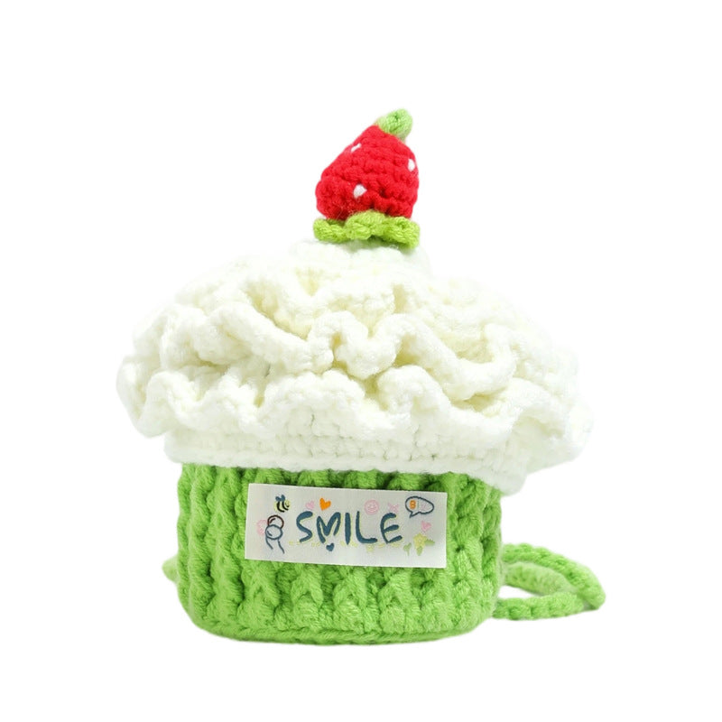 Süßer gehäkelter Cupcake-Plüschspielzeug