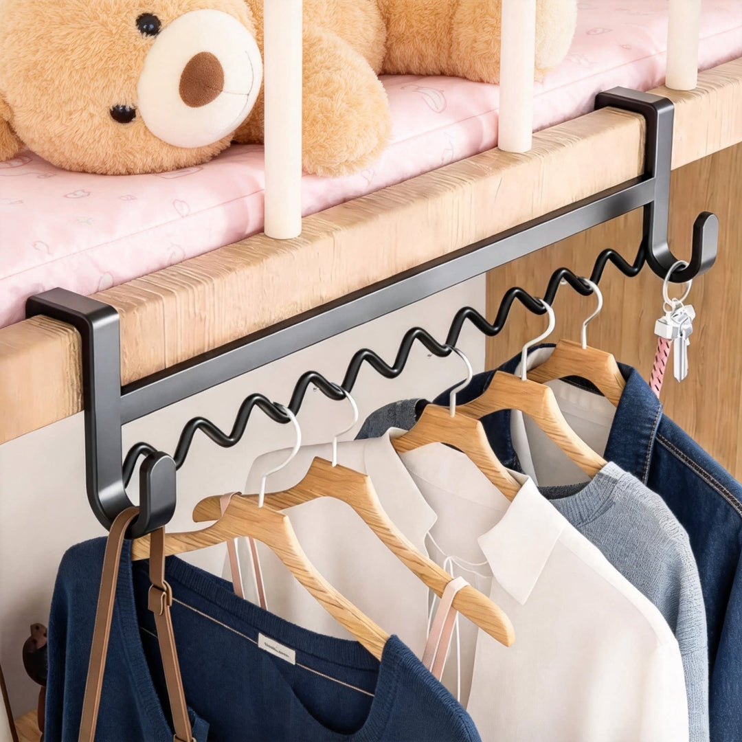 Über-Schienen-Bettgestell Zigzag Multi-Hängeregal Kleiderorganisator
