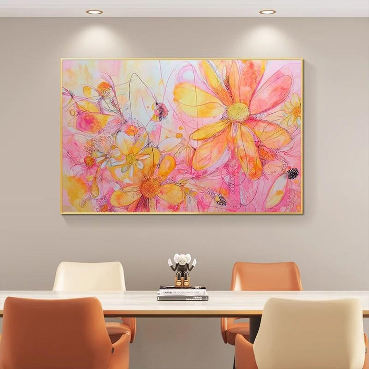 Florales Aquarell Kunstleinwand