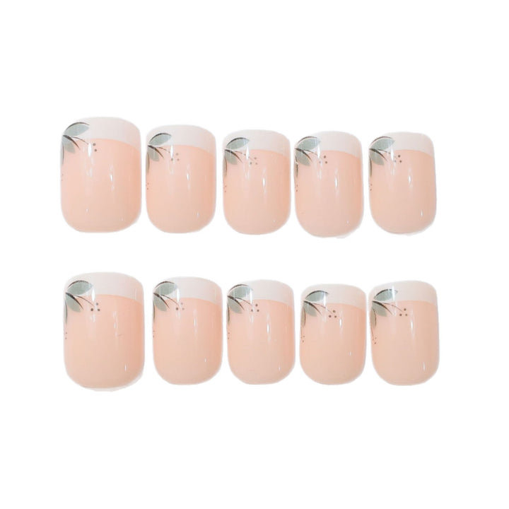 Elegante Französische Spitze Floral Nagelverbesserungen Karnz