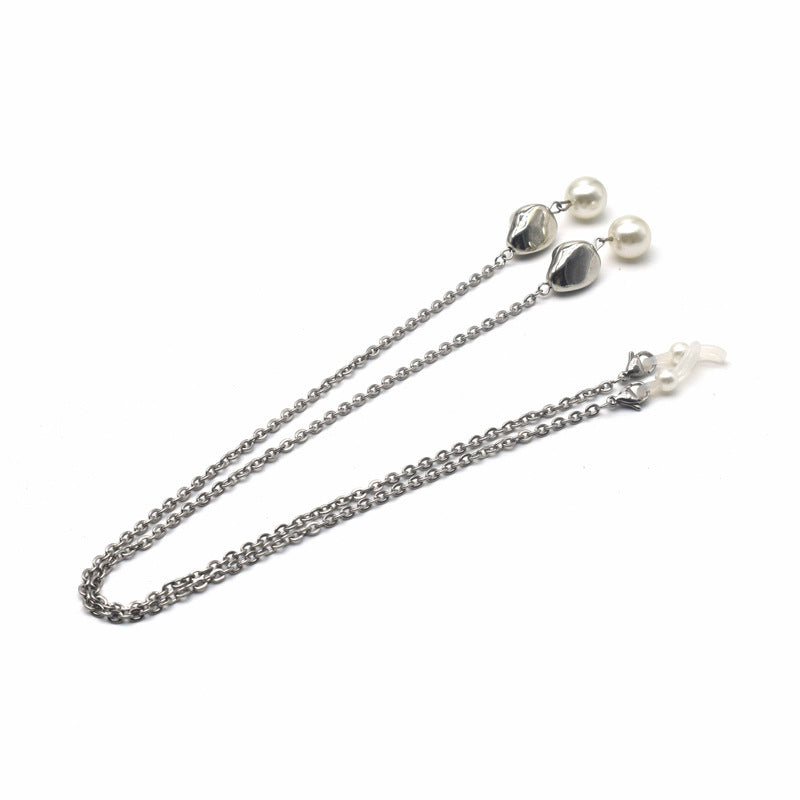 Elegante verstellbare Perlenkette Ohrringe Karnz