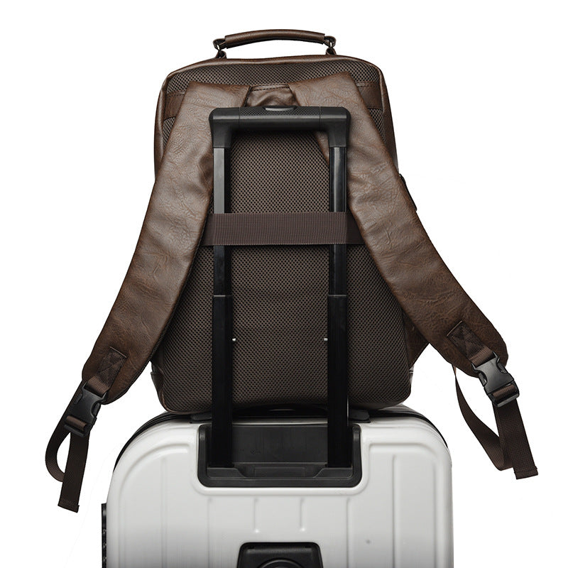 Stylischer Mehrzweck-Leder-Rucksack Karnz