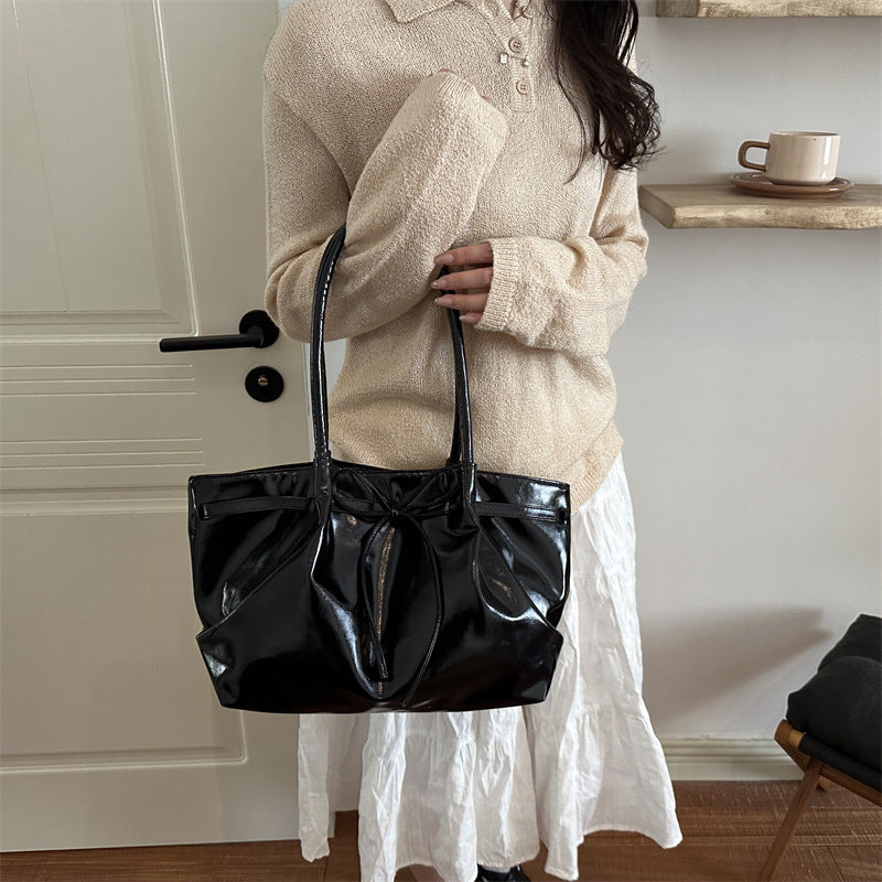 Elegante Patentleder Tote Bag