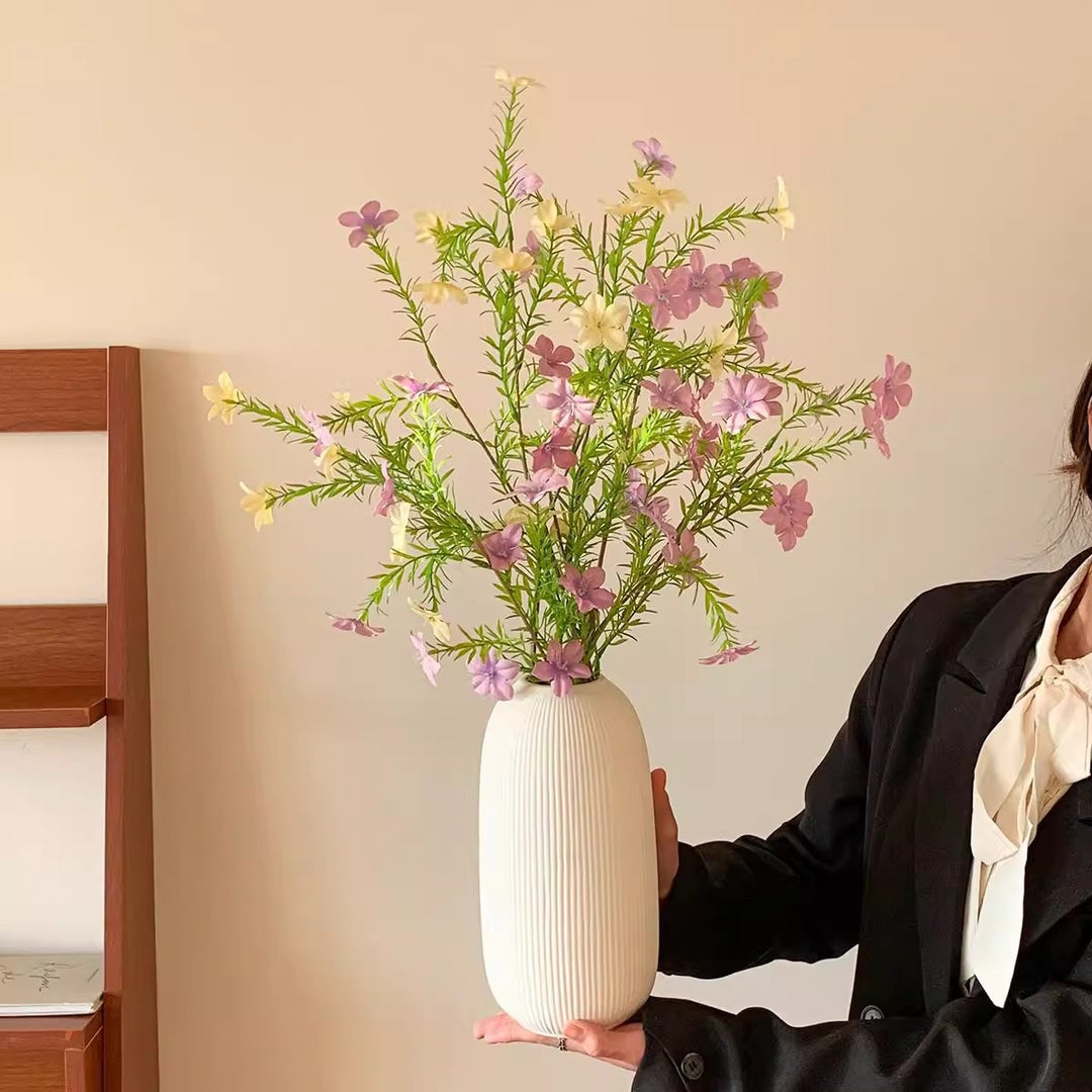 Elegante strukturierte Keram blumen vase