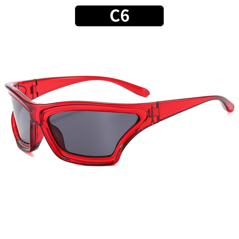 Bold Angular Shield Sonnenbrille