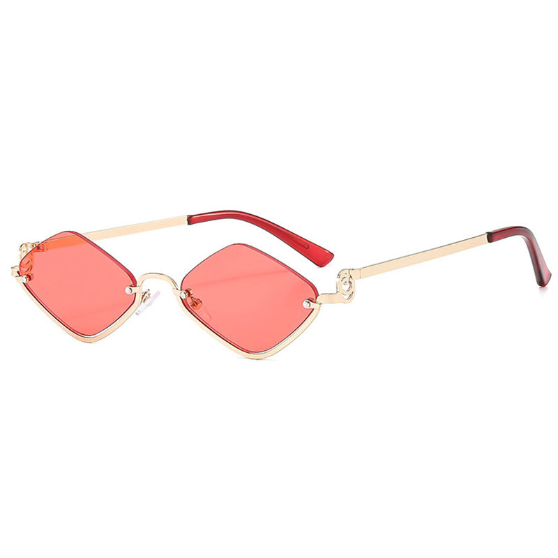 Damen trendy quadratische Sonnenbrille mit filigranem Metallrahmen Karnz
