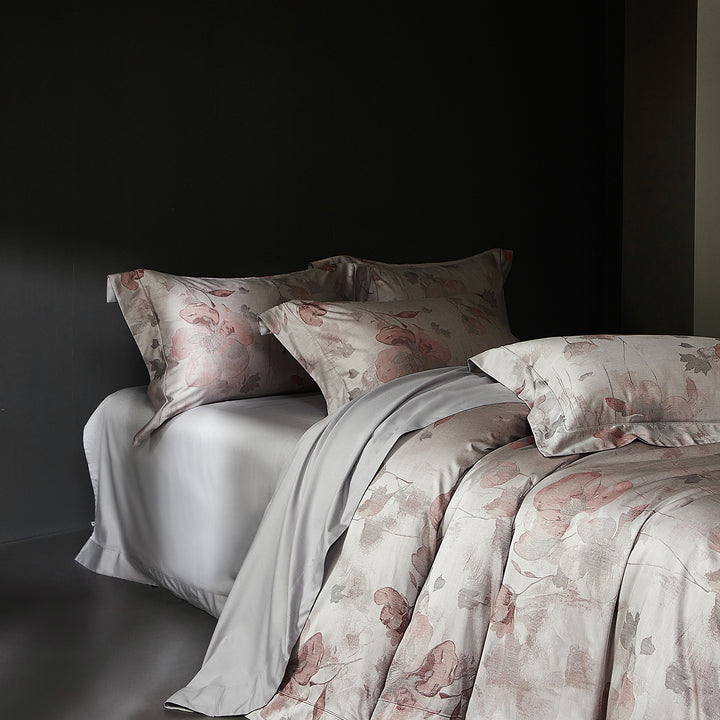 Jacquard Floral Sateen Bettbezug-Set mit Kissenbezügen