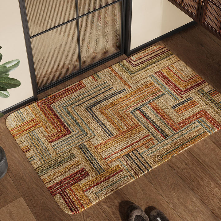Zeitgenössischer geometrischer Musterbereichsteppich für Zuhause