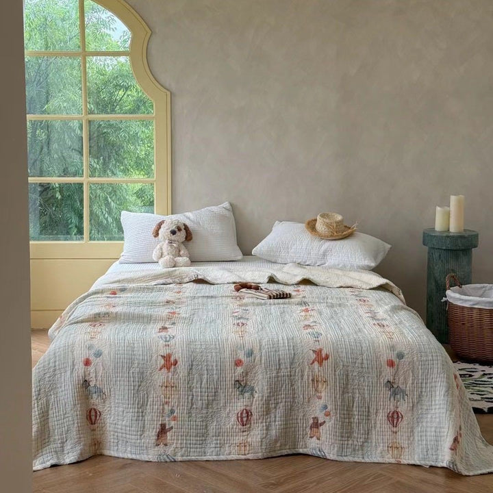 Baumwolle Gaze Patchwork Ge quiltete Bettdecke
