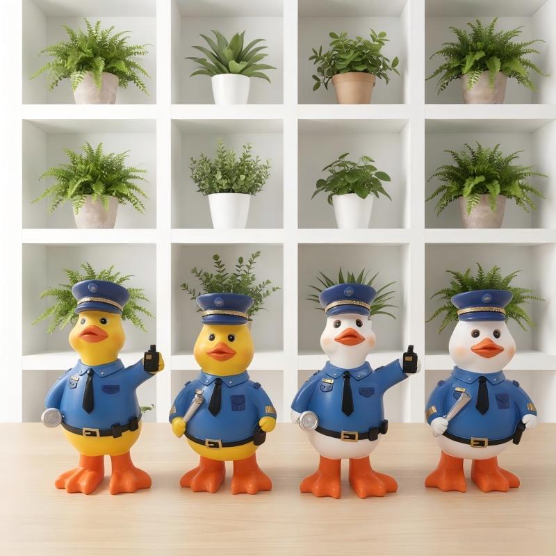 Lustige Polizeientenfigur Karnz
