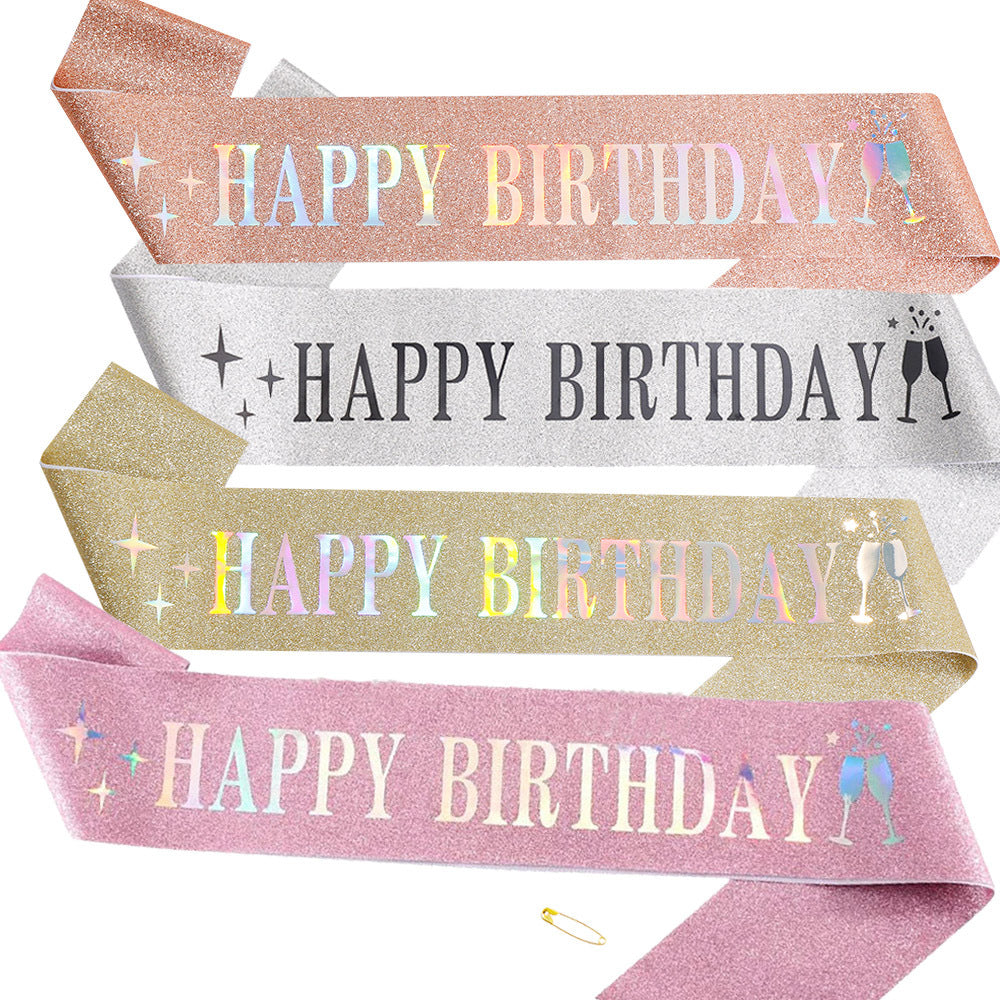 Damen Funkenkrone mit „Happy Birthday“ Schriftzug Karnz