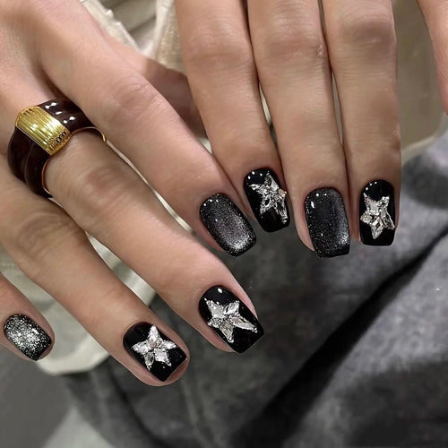 Dekorativ Verziert Press-On Nagelkunst Set