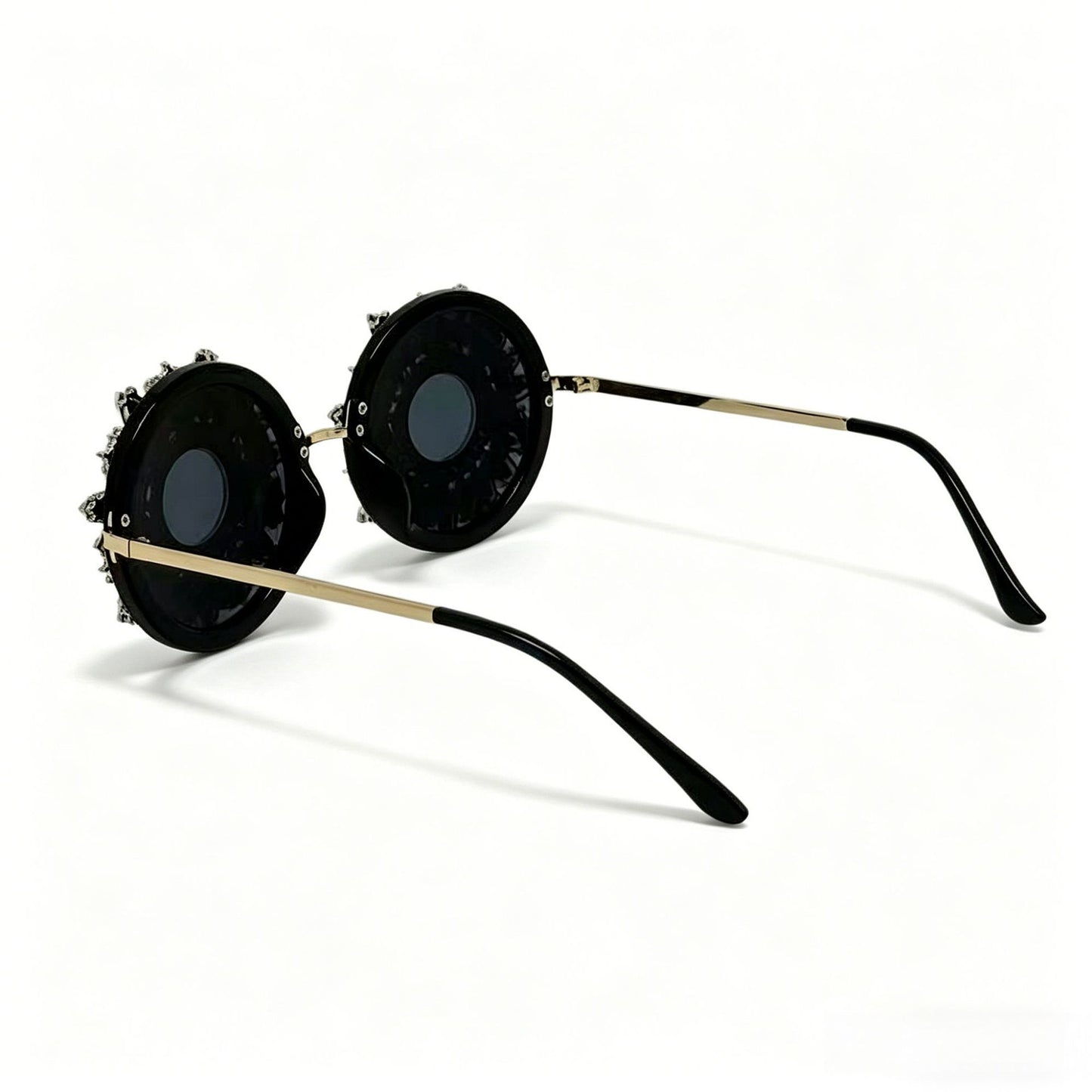 Damen Glamouröse Sonnenbrille mit floralem Kristallrahmen Karnz