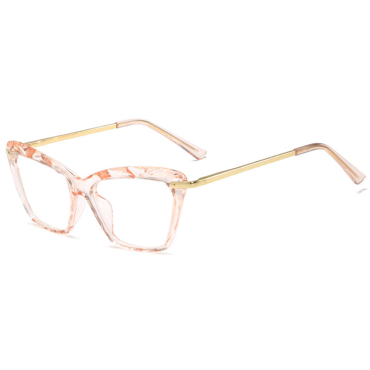 Damen modische große Brille mit elegantem Metallrahmen Karnz