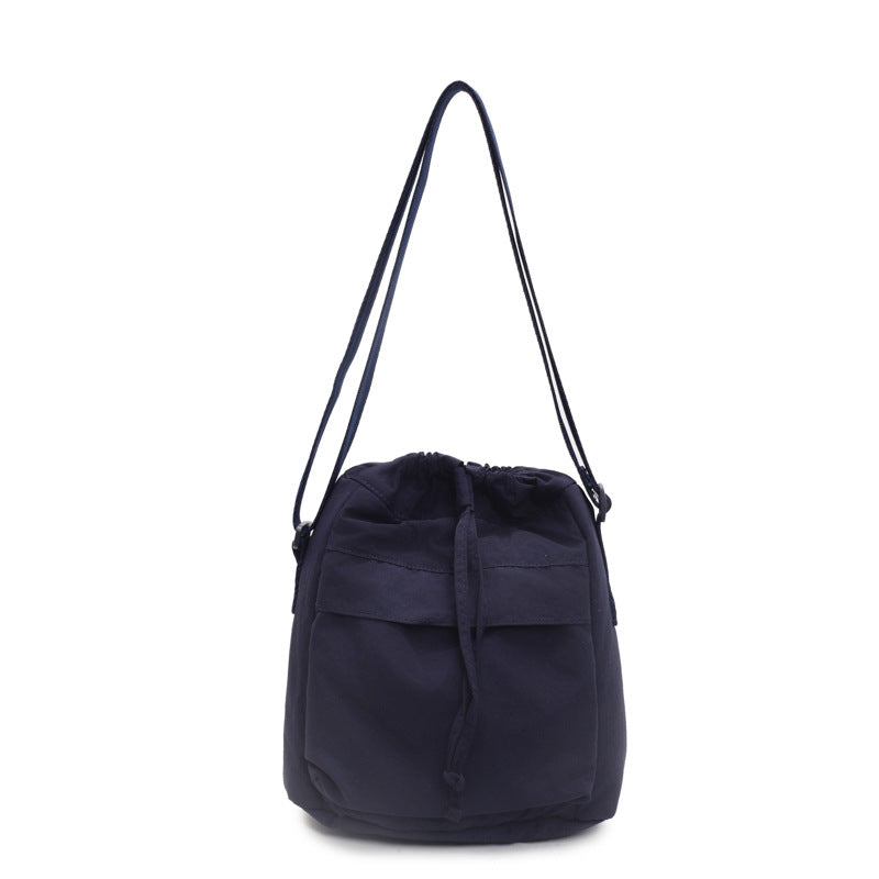 Lässige Kordelzug-Eimer-Tasche Karnz
