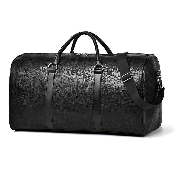 Stylische Krokodil-texturierte Reisetasche