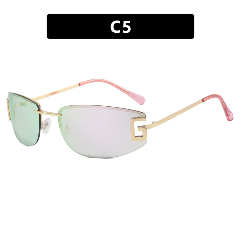 Damen futuristische Sonnenbrille mit sportlichem Design und UV-Schutz Karnz