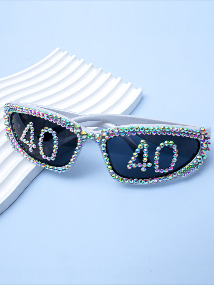Statement Swarovski-Kristall verzierte Sonnenbrille Karnz