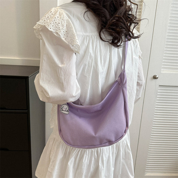 Lässige Stoff Schultertasche