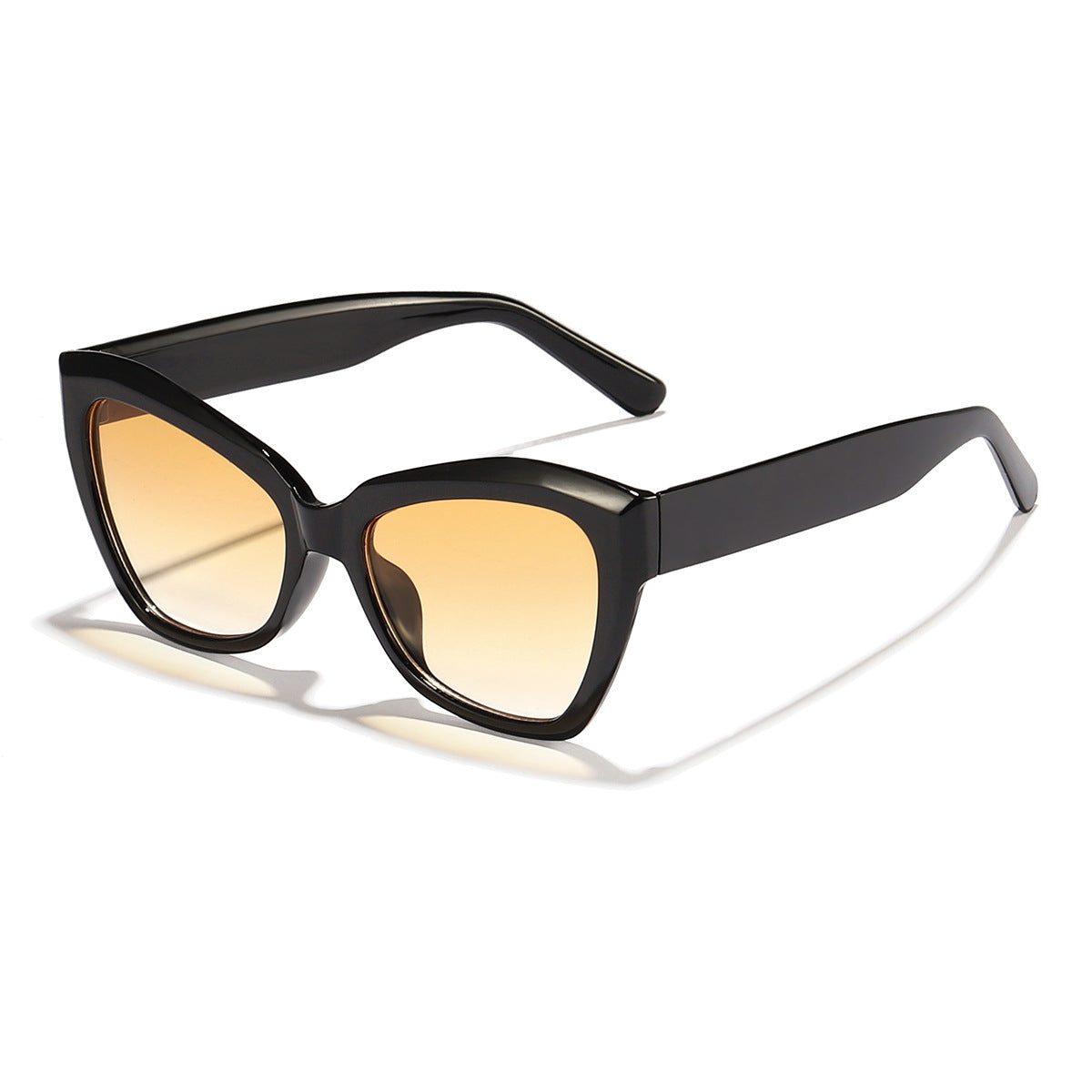 Damen Cat-Eye Sonnenbrille mit stilvollem transparentem Rahmen Karnz