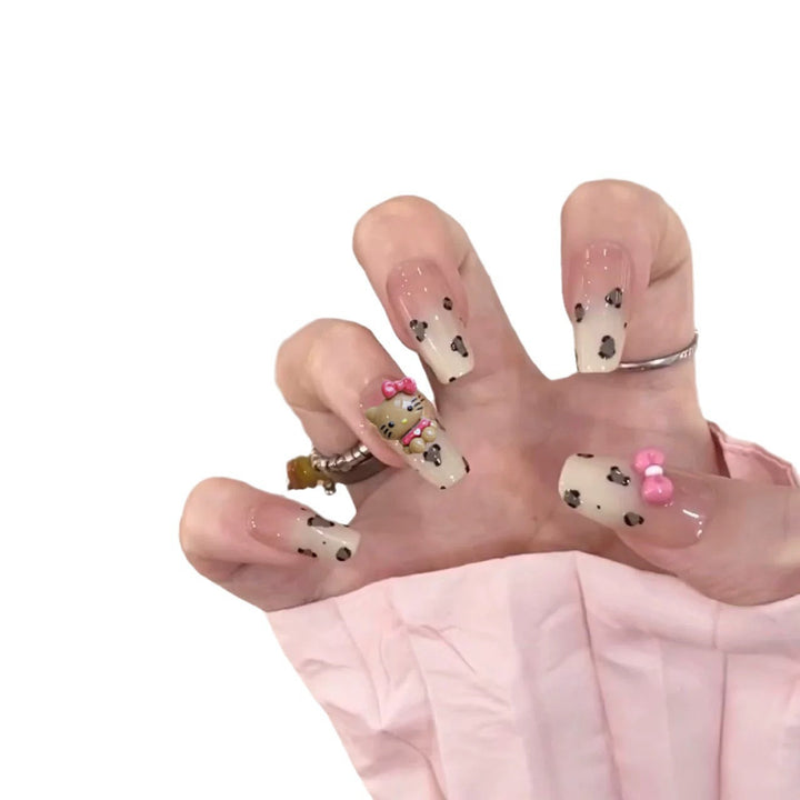 Verspielte Kunstfingernägel mit Niedlichen Tiermotiven Karnz