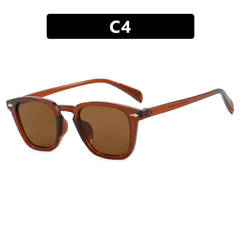 Damen moderne quadratische Sonnenbrille mit verspiegeltem UV-Schutz Karnz