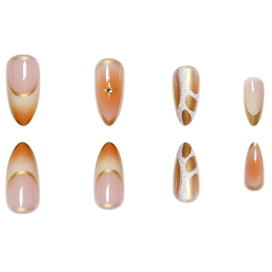 Premium Stiletto-Nagelverlängerungen mit künstlerischem Design Karnz