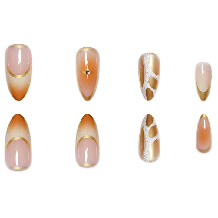 Premium Stiletto-Nagelverlängerungen mit künstlerischem Design Karnz