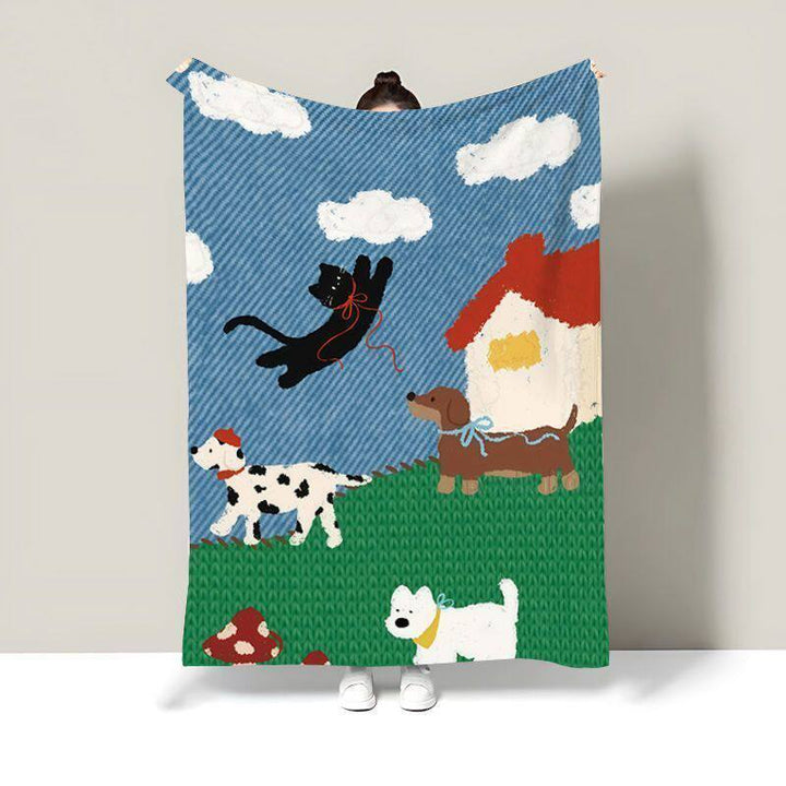 Gemütliche katzenähnliche Fleece-Wurfdecke
