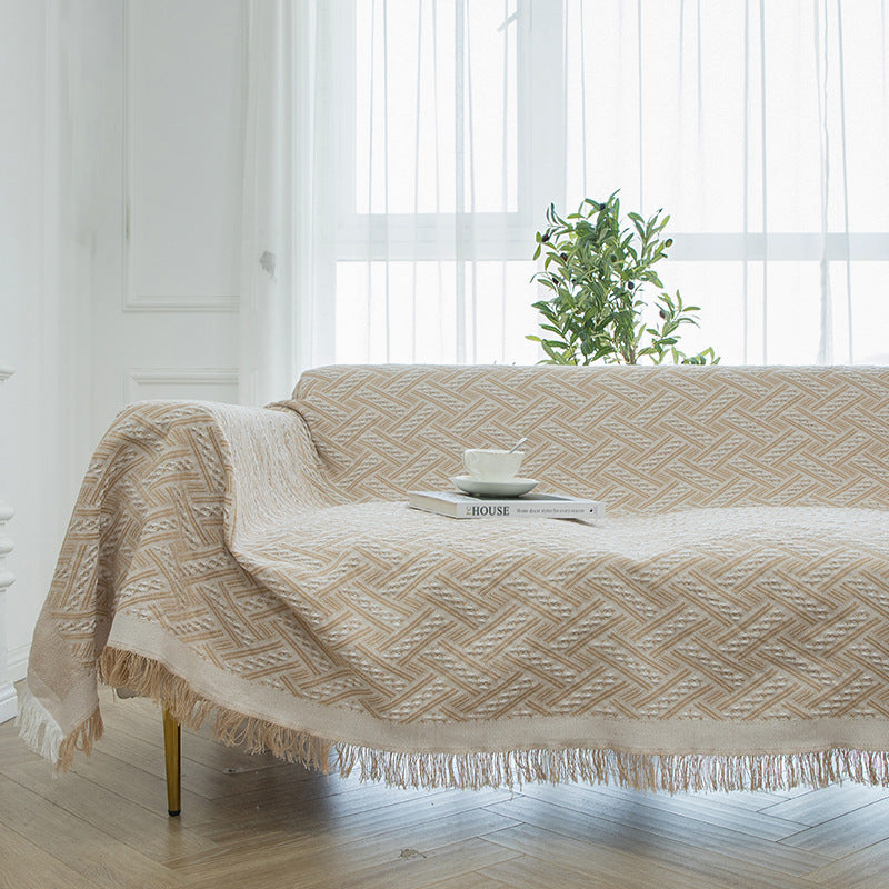 Strukturierte Sofa-Wurfdecke