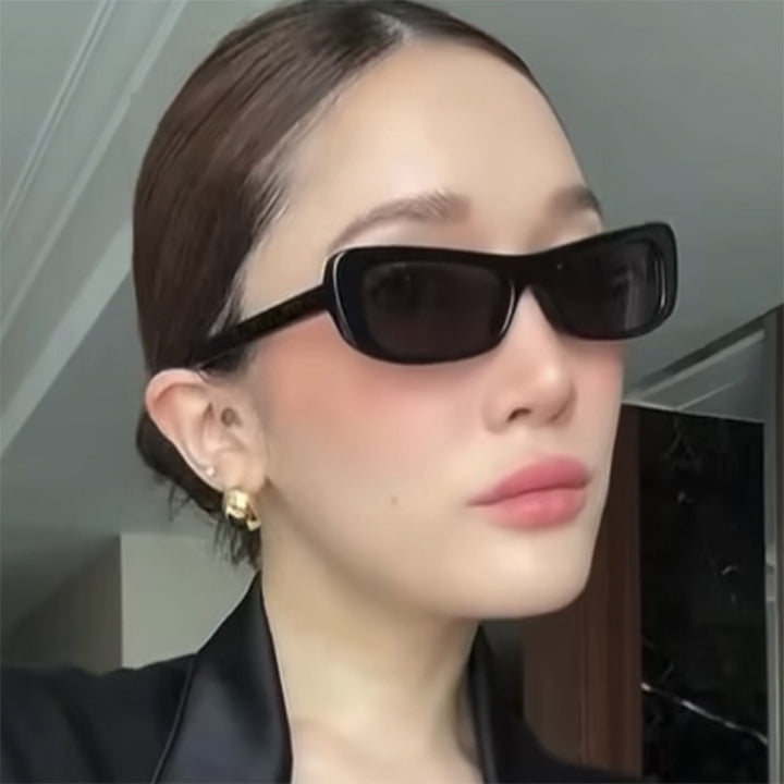 Damen Trendige rechteckige Sonnenbrille Karnz