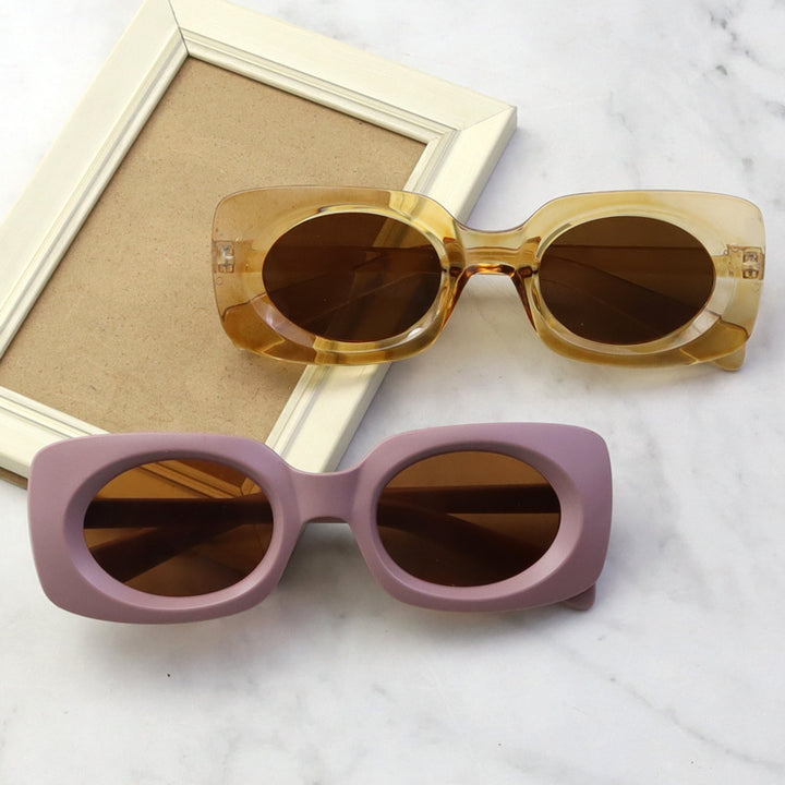 Zeitgenössische Matte Quadratische Sonnenbrille Karnz
