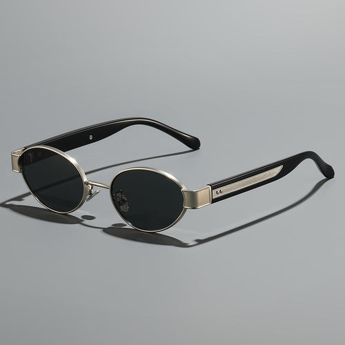 Damen Sonnenbrille im modernen, ovalen Rahmen mit harmonischem Farbspiel Karnz