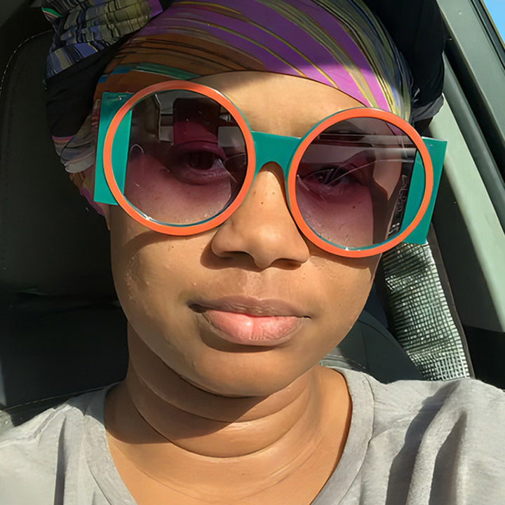 Damen oversized Sonnenbrille mit eckigem Rahmen und UV-Schutz Karnz