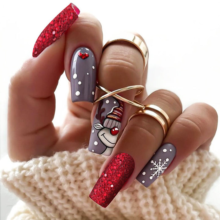 Festliches, Feiertags-Themen Press-On Nagelset Karnz