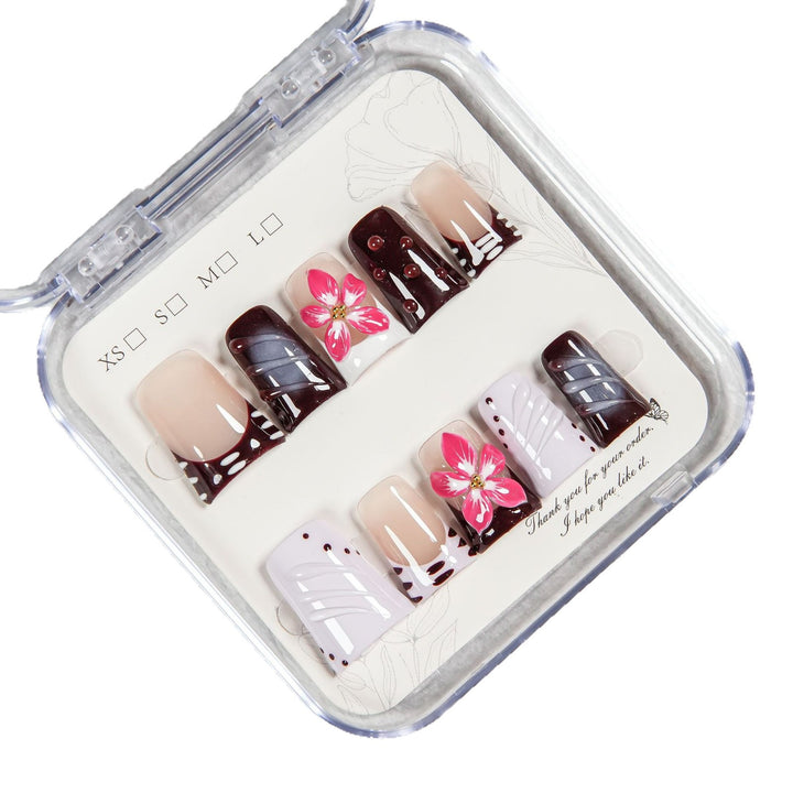 Blumenakzent Press-On Nagelset