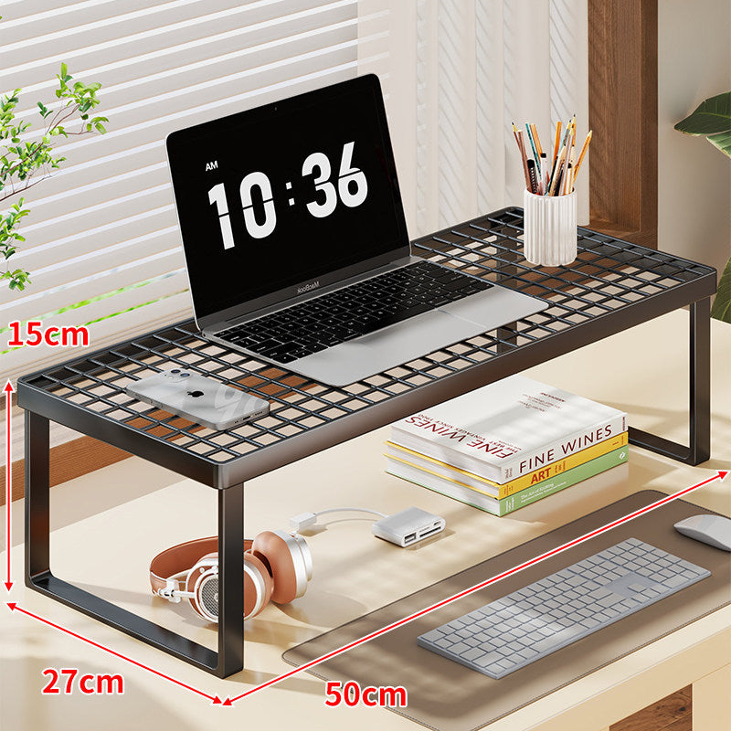 Grid-Top Desktop Laptop und Monitor Riser Regal mit erhöhtem offenem Unterlagerung