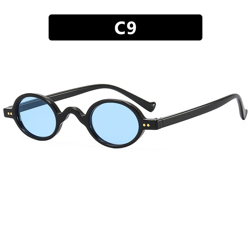Damen runde Sonnenbrille mit markantem Design und hochwertigem Kunststoffrahmen Karnz