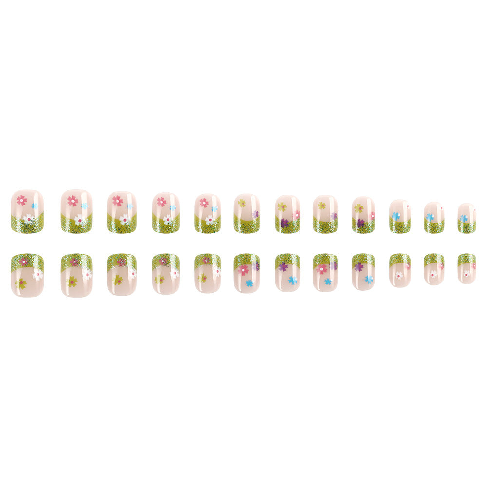 Floral Glitter Tipp Nagelkunst Design Karnz