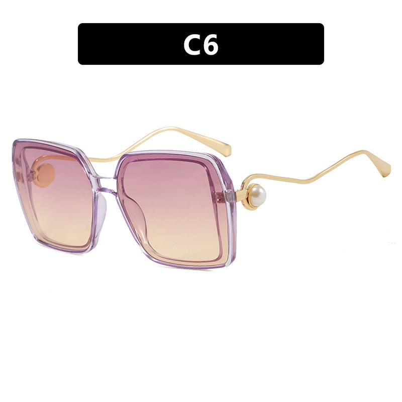 Damen modische quadratische Brille mit elegantem Metallrahmen und einzigartigen Akzenten Karnz