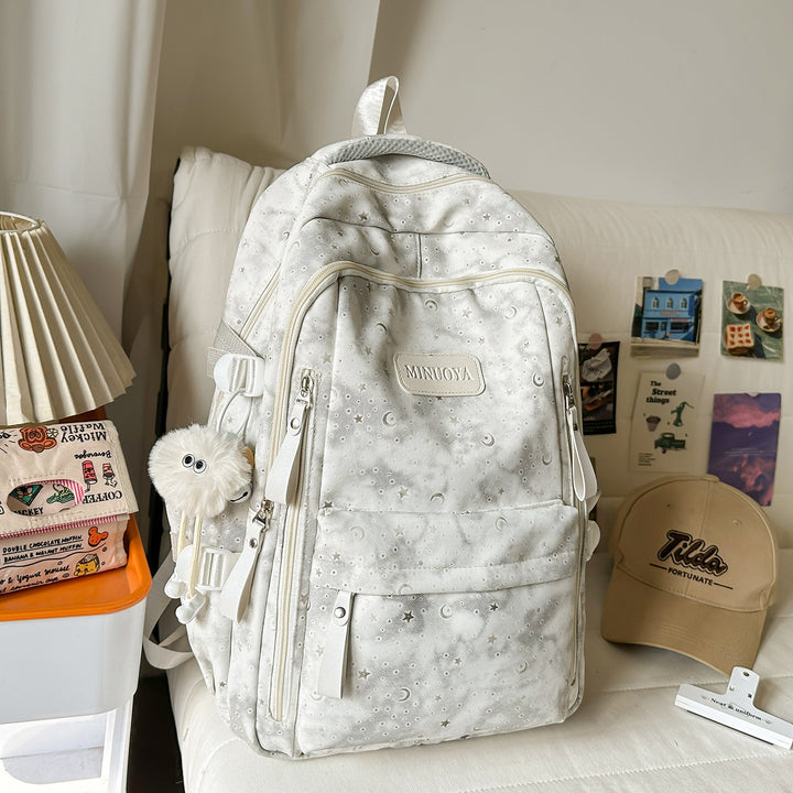 Trendige Sterne und Monde Muster Rucksack Karnz