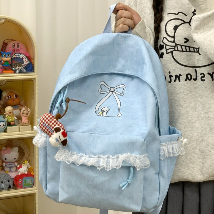Dekorativer Rucksack mit Spitzenbesatz Karnz
