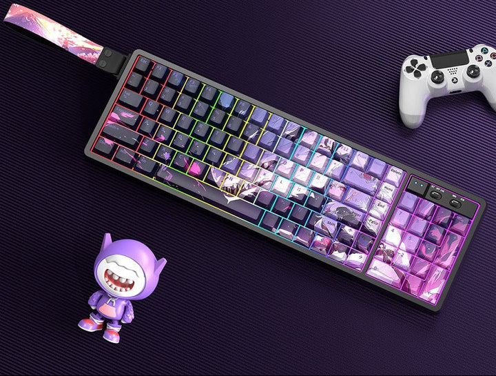 Anpassbare RGB Gaming-Tastatur mit künstlerischen Tastenabdeckungen Karnz