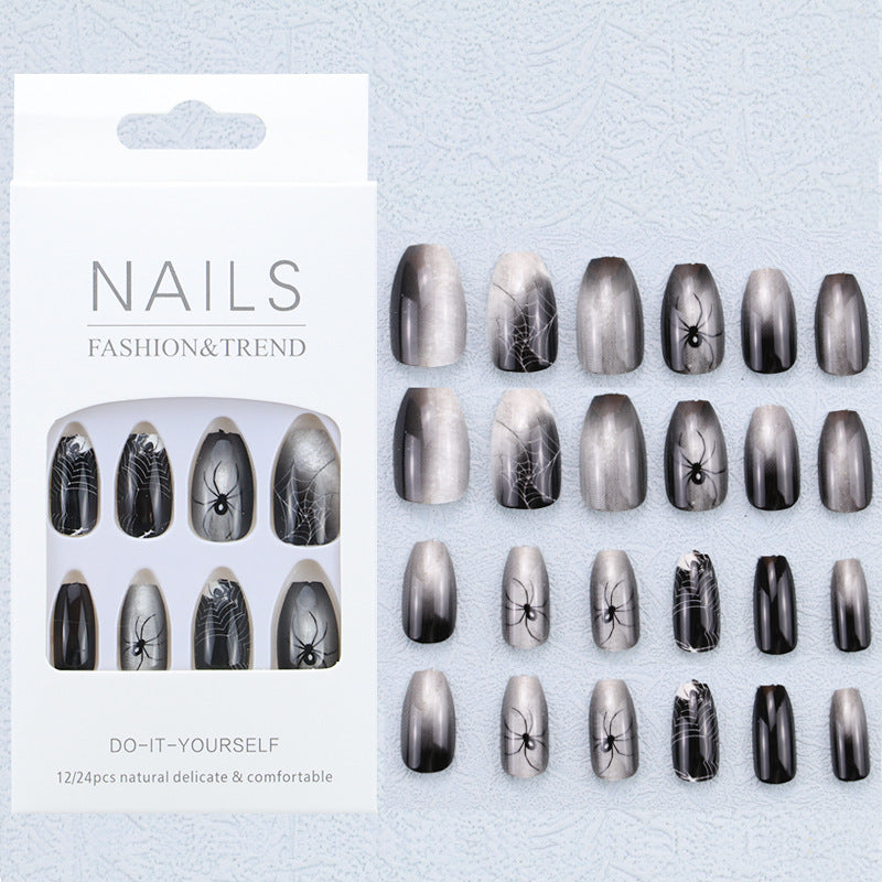 Künstlerisches Grafik Press-On Nagelset Karnz
