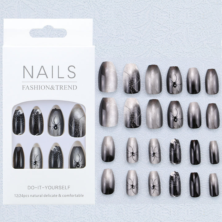 Künstlerisches Grafik Press-On Nagelset Karnz